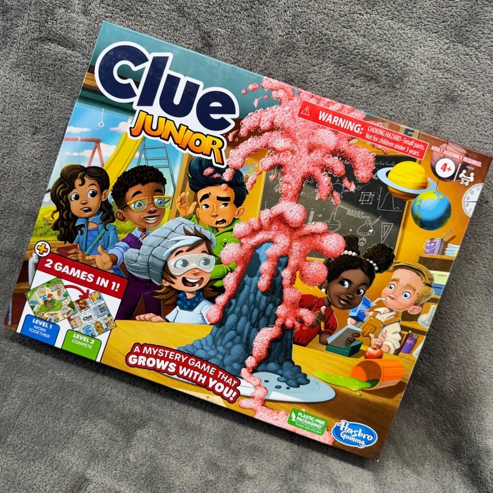 Clue Junior Board‎ Game Ages 4+ Double Sided Gameboard 2 Games in 1 Hasbro